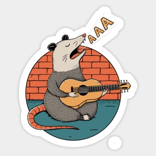 Opossum scream Sticker